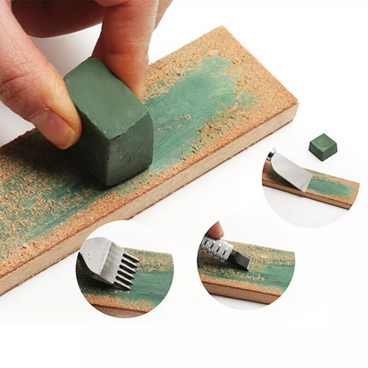 Wooden Handle Polishing Dual Sided Leather Blade Strop Cutter Razor Sharpener