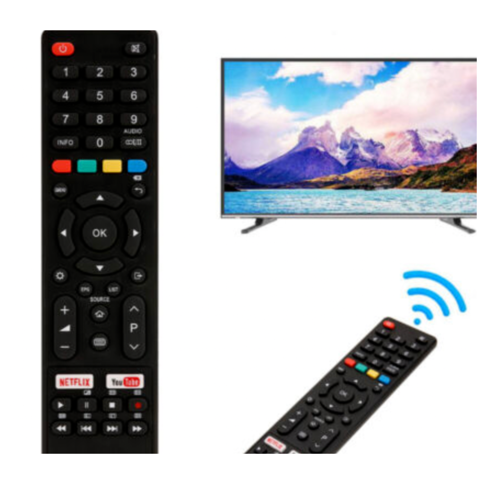 Replacement Remote Control RCKGNTVT006, T006, YDX137-G36 LED LCD Kogan TV