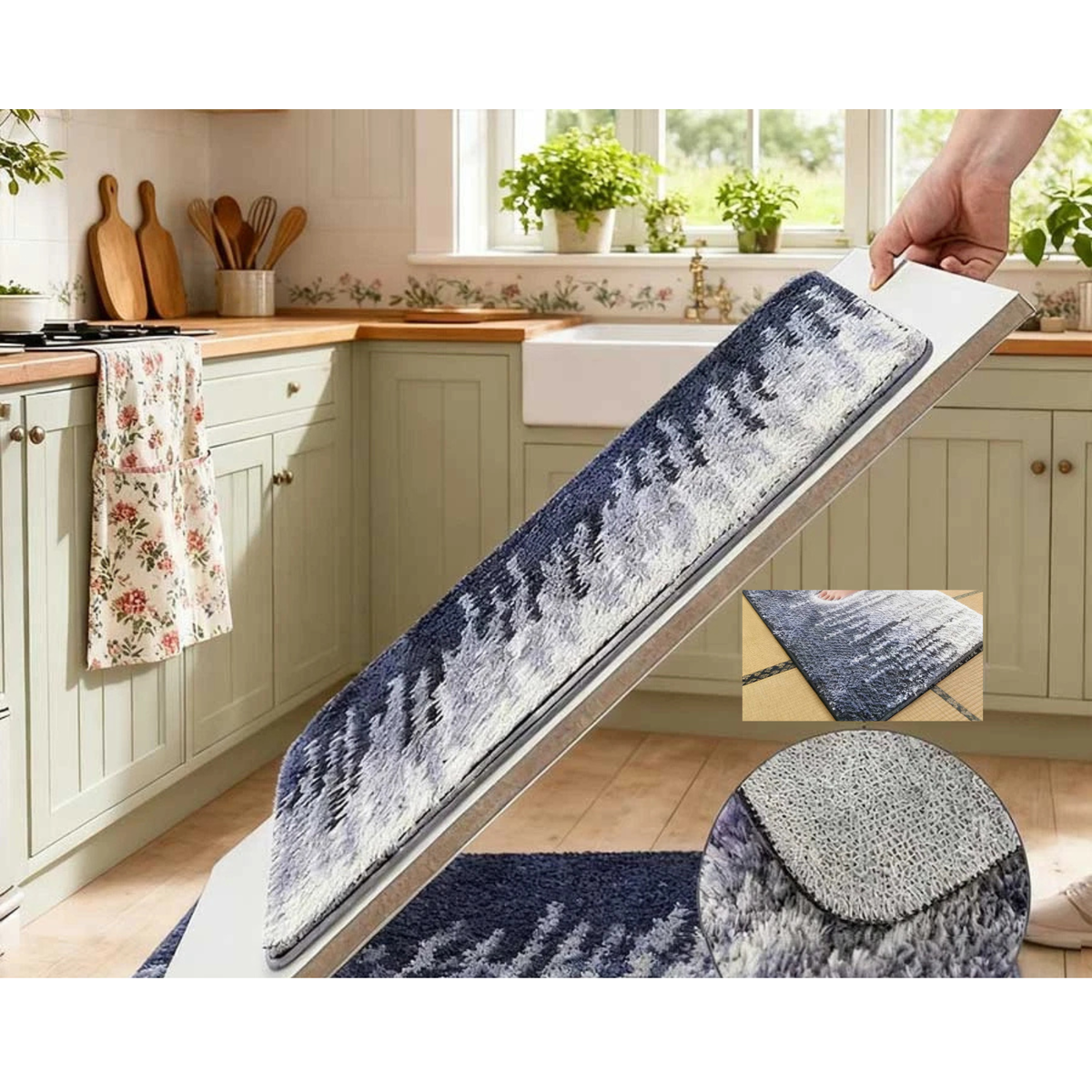 Luxury Bathroom Bath Rug Mat Set 3x Non Slip Soft Floor Covering