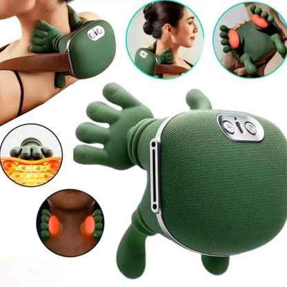 Electric Heated Neck Shoulder Massager Cloth Fabric Deep Relaxation Therapy
