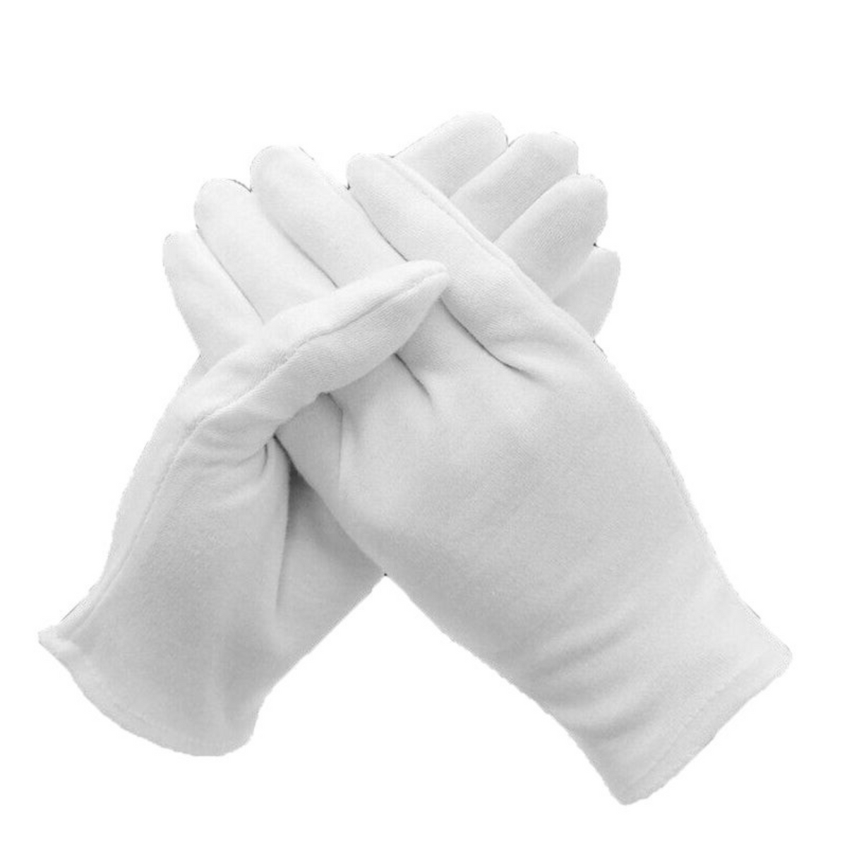 M Size White Cotton Handling Work Gloves Hands Protector for Daily Use