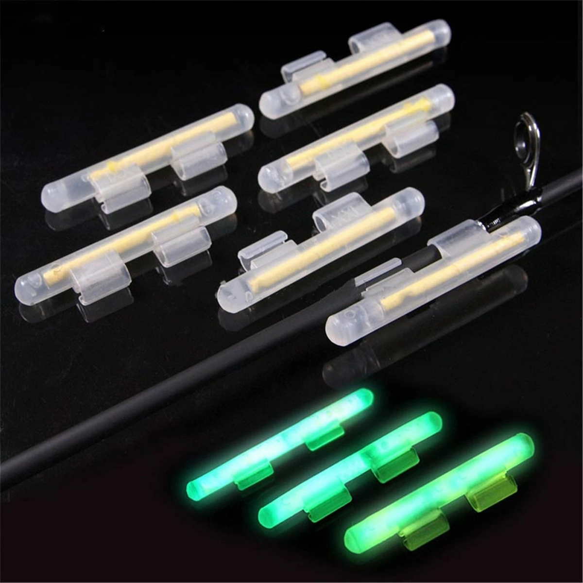 Fluorescent 40x Fishing Rod Glow Sticks M for Night Visibility