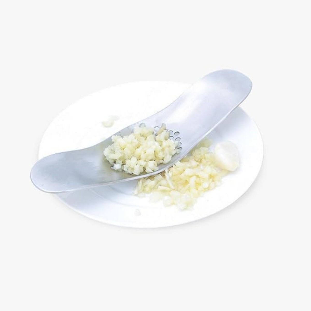 Rocking Mincer Squeezer Kitchen Stainless Steel Garlic Press Crusher