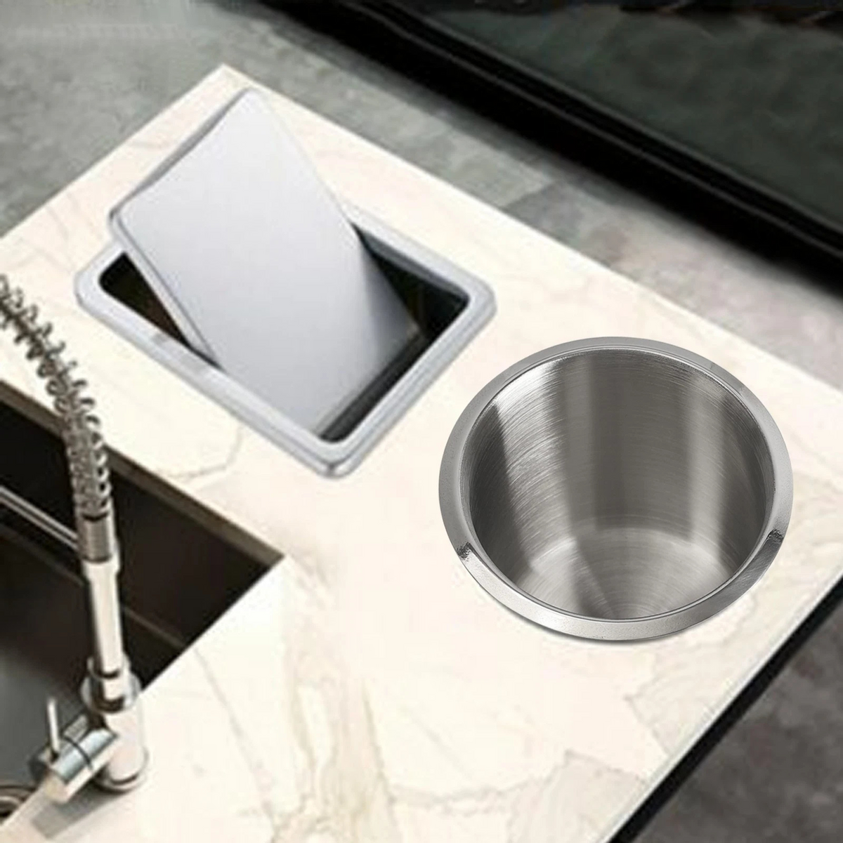 Stainless Steel Drink Cup Holder Durable Mount Accessory