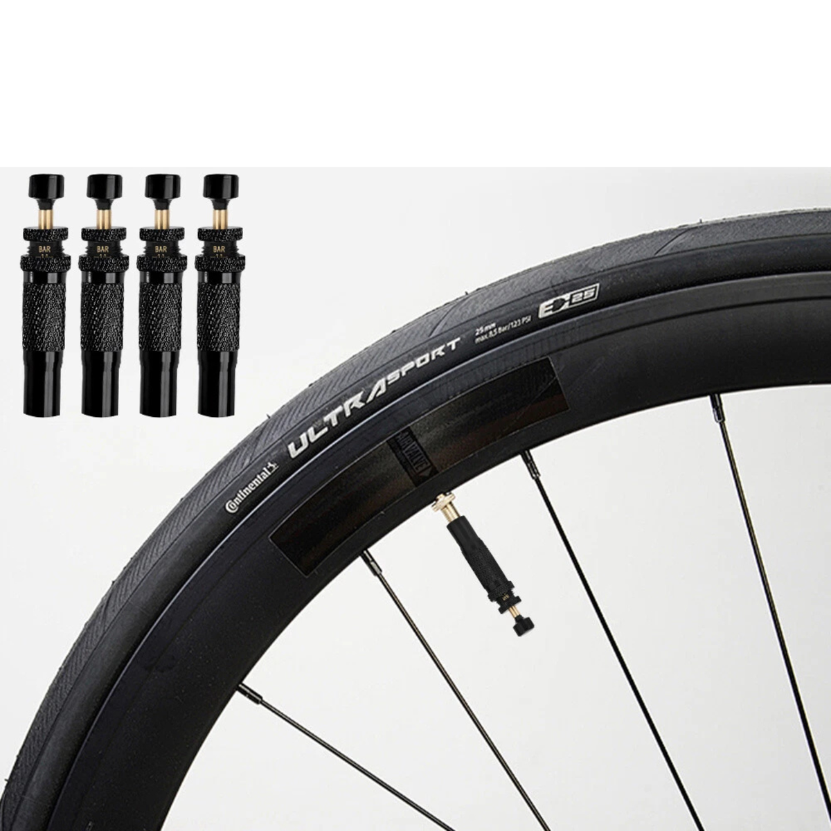 Portable 4PCS Tyre Deflators Air Quick Deflator Tire Valve Pressure Tool Kit