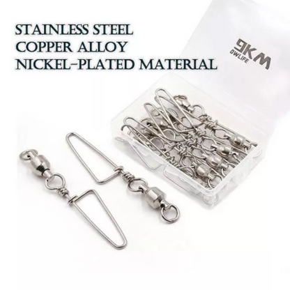 Coastlock Snap Fishing Ball Bearing Swivels 2# 38mm 45Lbs 20x