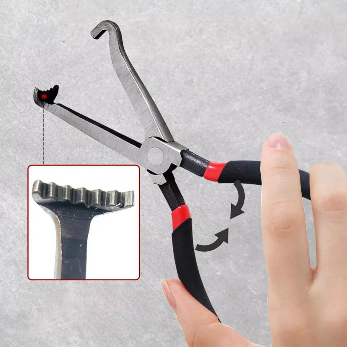 Red Black Pliers for Car Connectors 8inch Electrical Disconnect Long Spark Plug