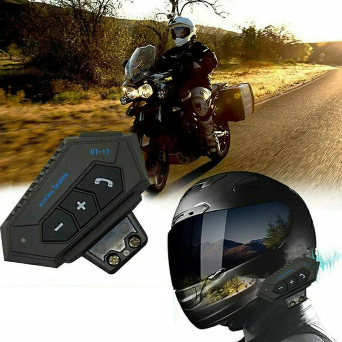 Bluetooth Motorcycle 1080P HD Camera Recorder Motorbike Riding Camera