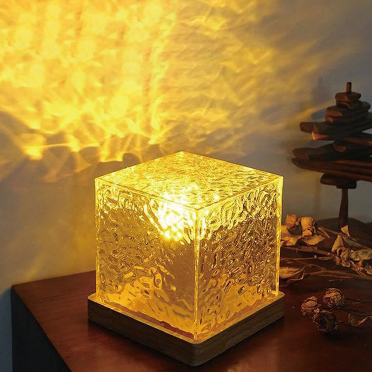 Rechargeable RGB Aurora Cube Lamp Northern Lights Effect 16 Colour Changing
