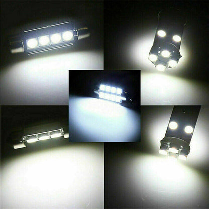 23x Festoon Interior White Bulb 12v Car Led Light 5050 5smd  Auto Dome Globe