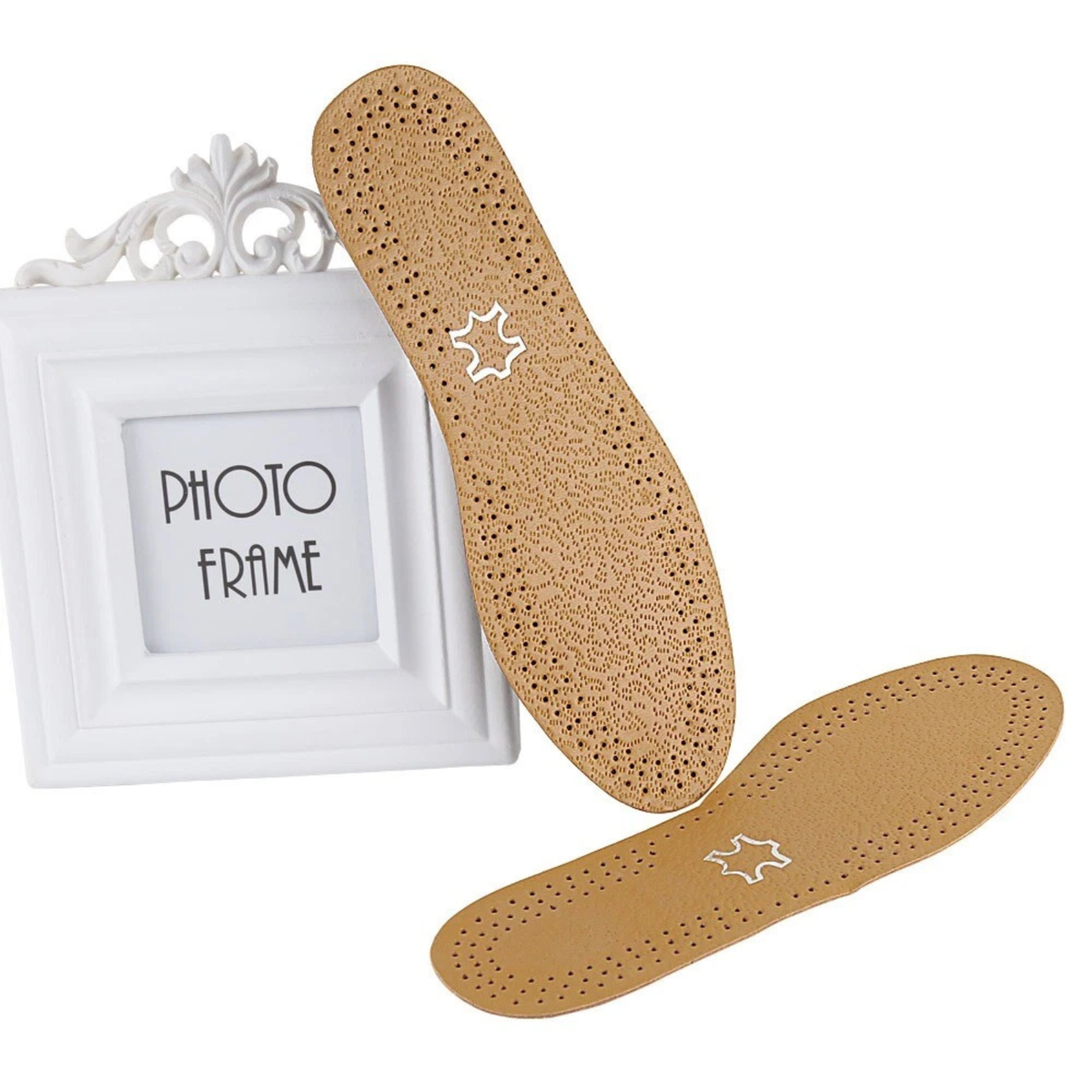 Breathable Cowhide Shoe Pads Leather Insoles Insert for Shoes Comfort 43/44