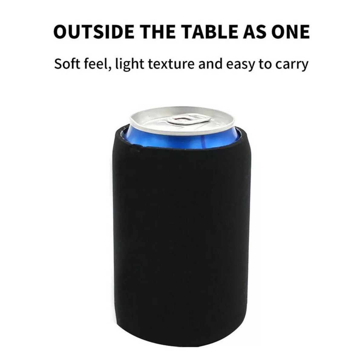 Black 50x Sleeve Sublimation Heat Transfer  Foldable Blank Cooler Holder
