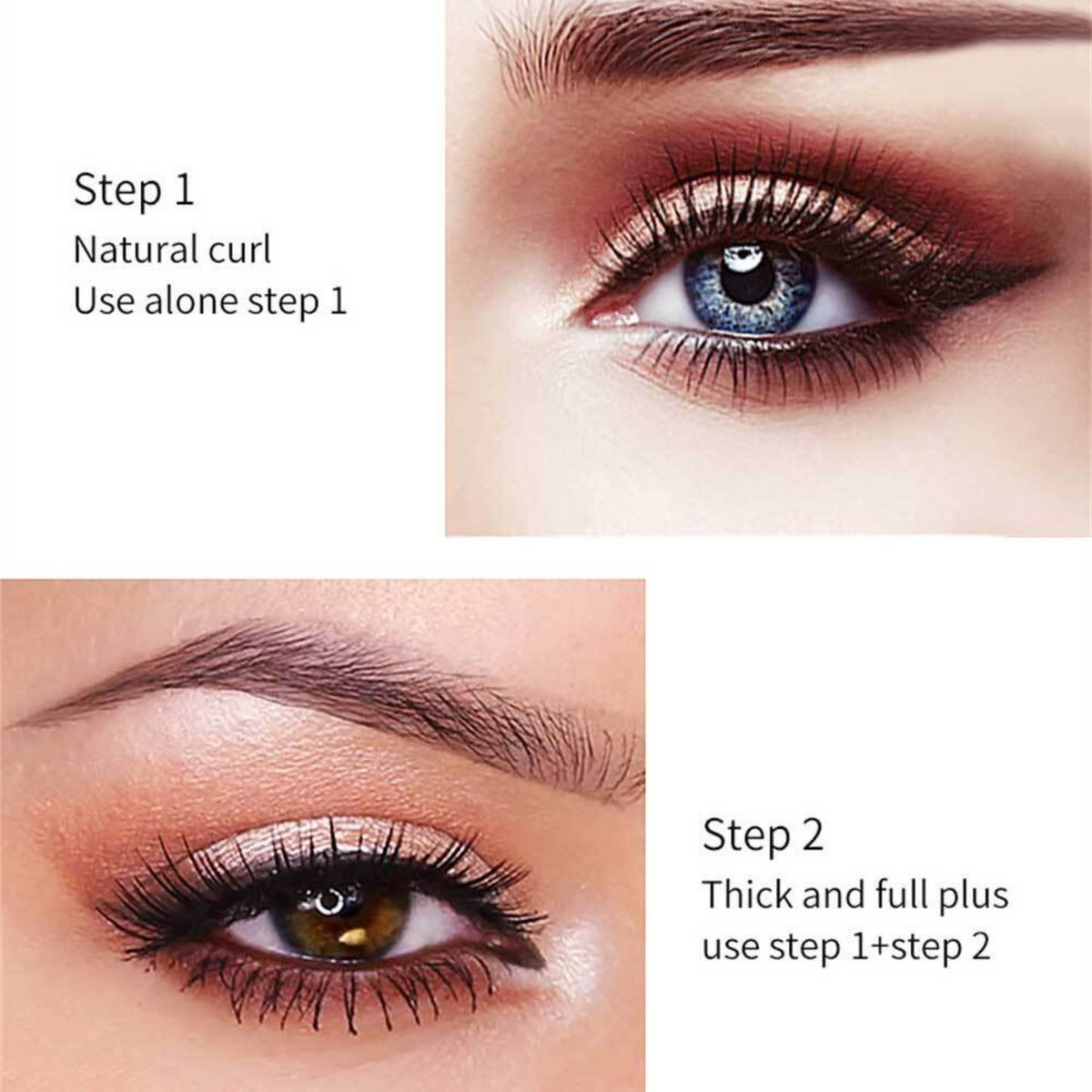 Mascara Makeup Cosmetic Silver Tube VIBELY 4D Thick Long Waterproof Silk Fiber