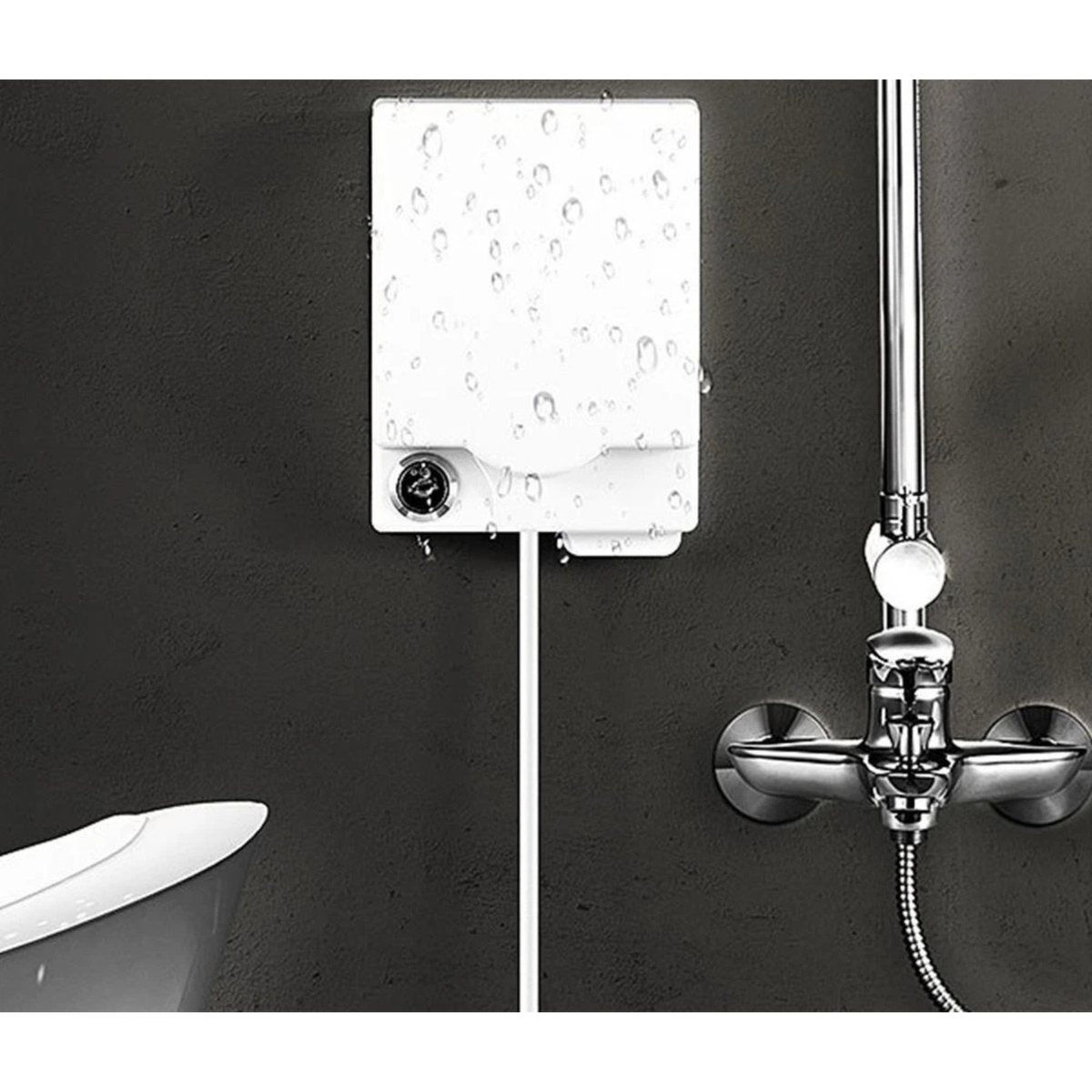 White Plastic Lockable Electric Switch Protective Cover Safety Accessory