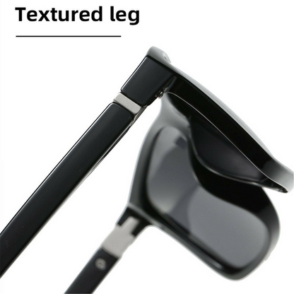 Polarized Sunglasses New Black Square Frame Driving Mens Designer Retro Eyewear