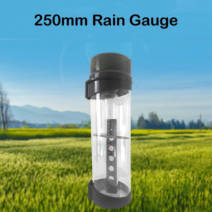 250mm Outdoor Rain Gauge with Clear Measurement Scale and Easy Mount