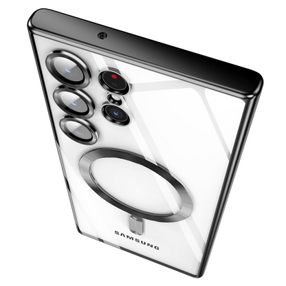 Galaxy S24+ Shockproof Mag Safe Magnetic Case Cover with Glass Protector