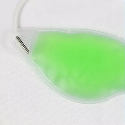 Ice Cool Pad Puffiness Headache Relaxing Gel Eye Mask Warm Hot Heat Green 1x