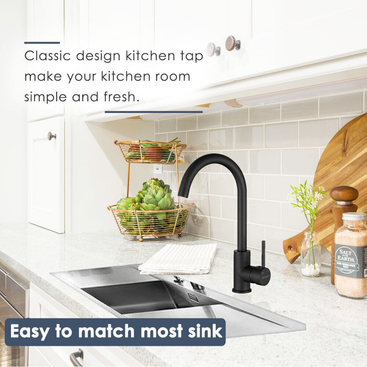 Black 360° Swivel Sink Faucet Taps 360° Swivel Sink Faucet Taps