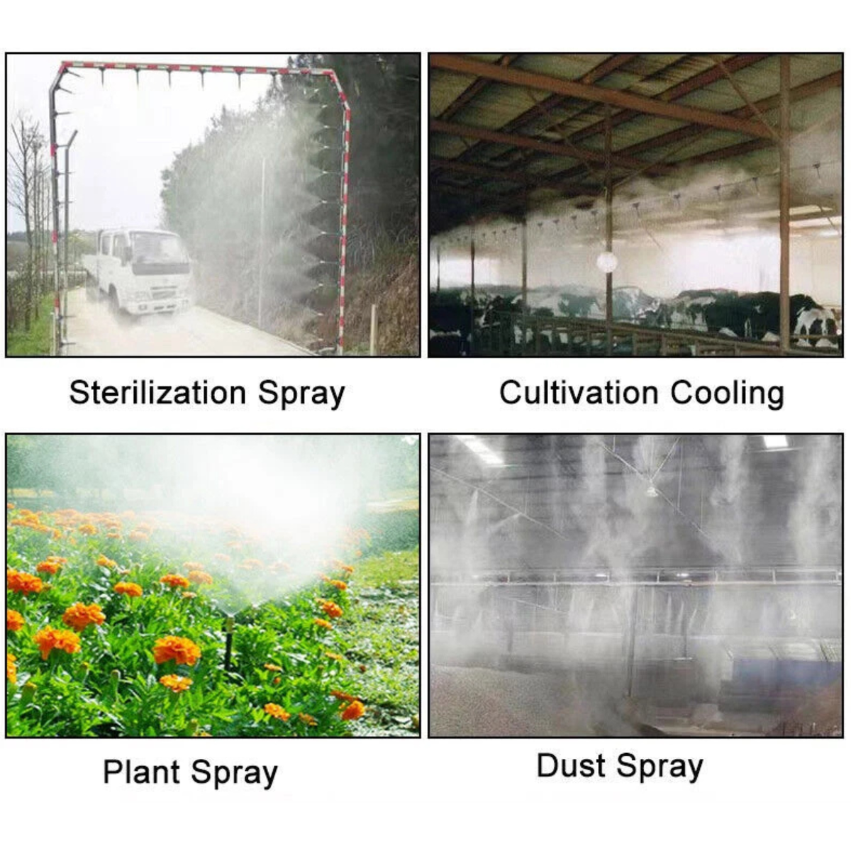 Outdoor Automatic Misting Cooling System 20m Garden Patio Spray Kit