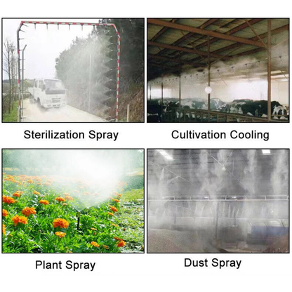 Outdoor Automatic Misting Cooling System 20m Garden Patio Spray Kit