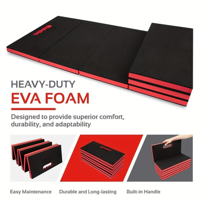 Waterproof Mechanic Folding Kneeling Pad Red Thick Foam Mat for Workshop