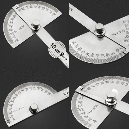 Arm Measuring Gauge Ruler Protractor Angle Finder 180 Degree Stainless Steel