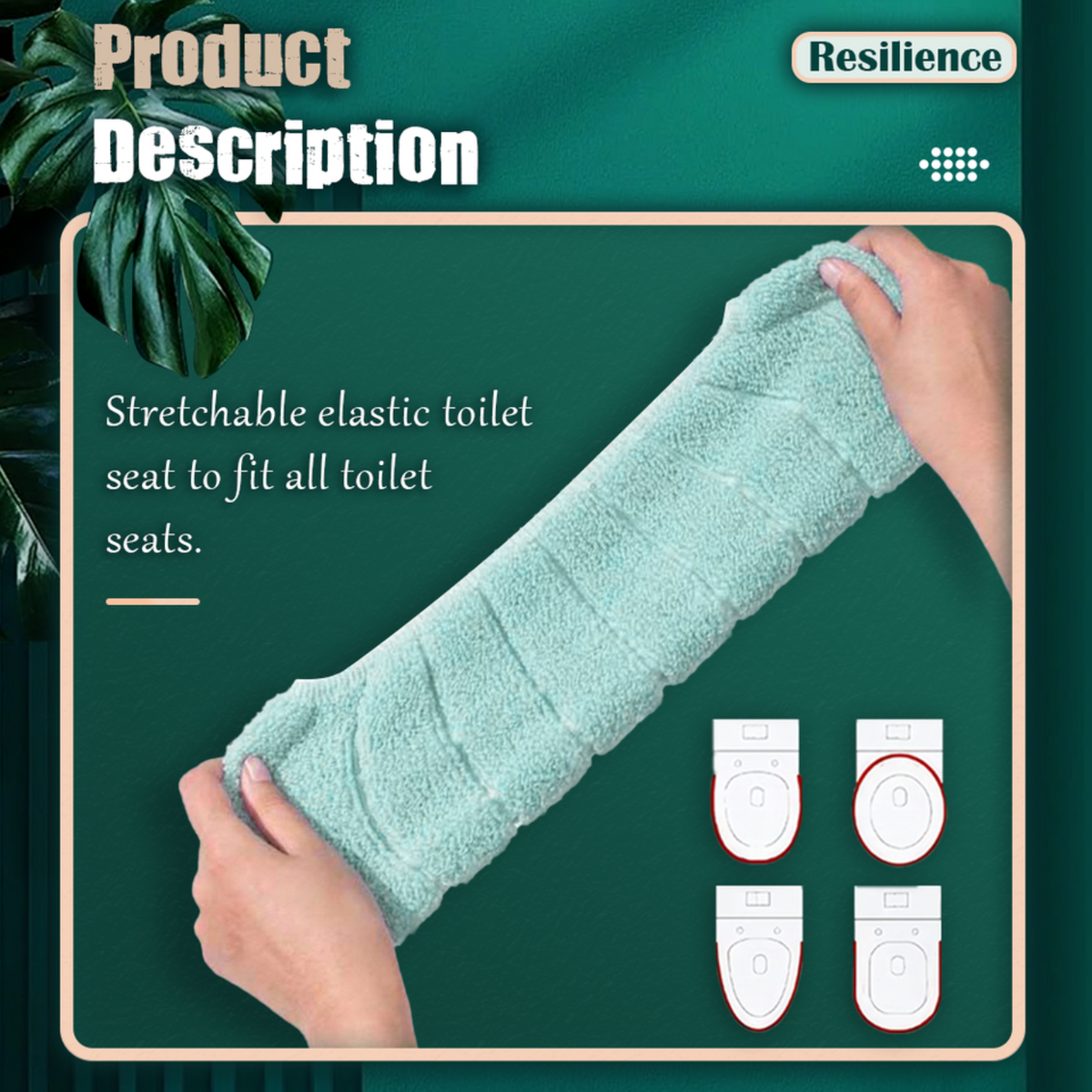 Warmer Washable Mat Cover Pad Green Soft Bathroom Closestool Toilet Seat