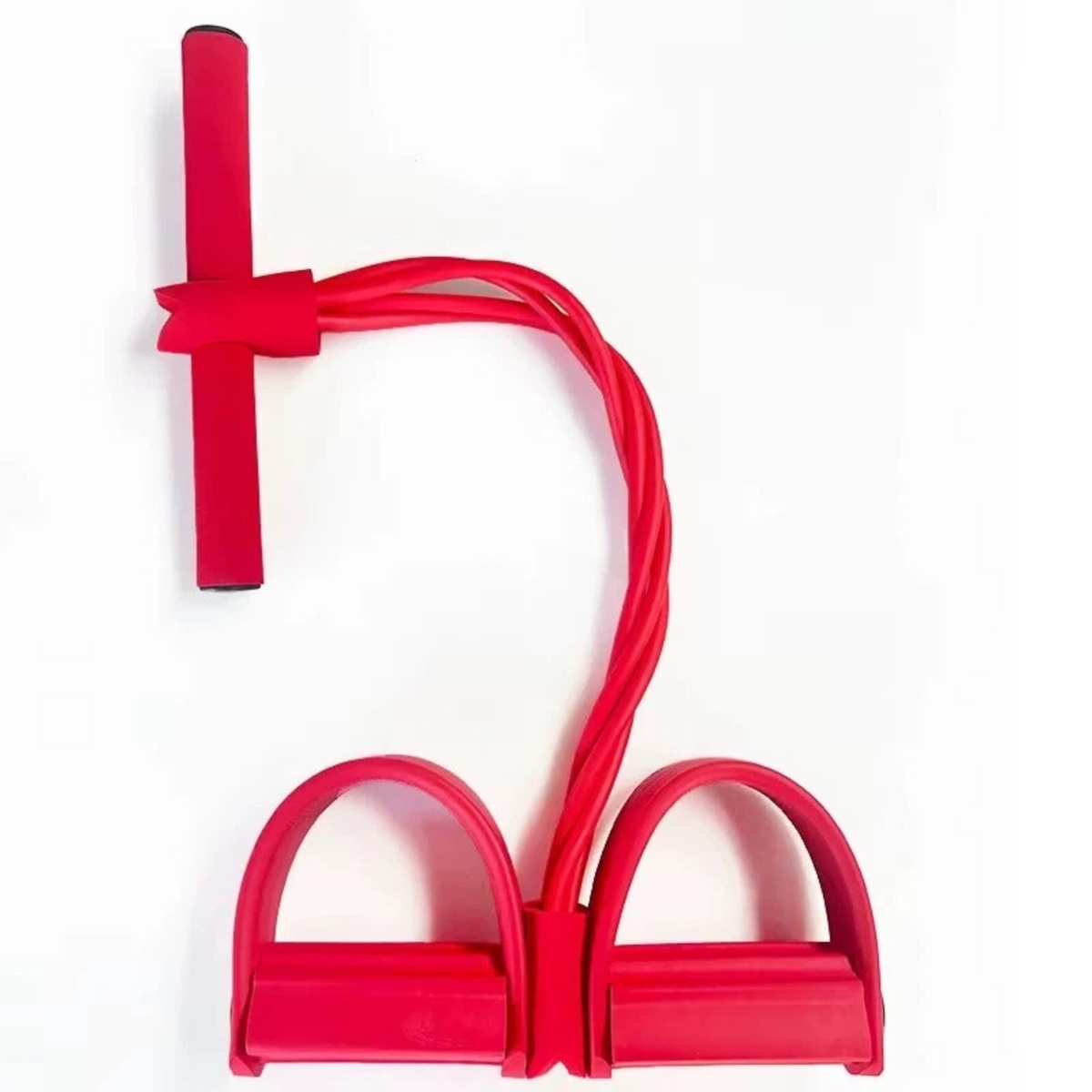 Exercise Tension Rope Multi Function Pedal Red Foot Resistance Training Tool