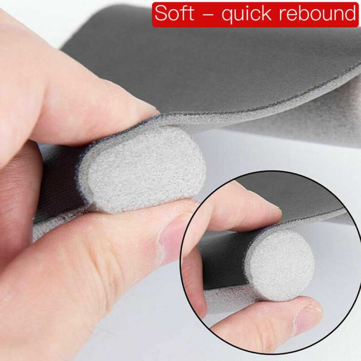 Threshold Seal Draft Stopper Grey  Sealing Strip Guard Wind Dust Flexible Door