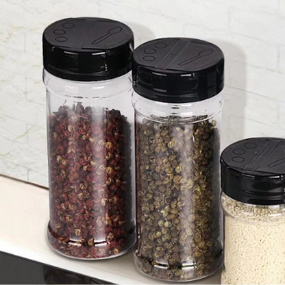 12x Spice Bottle Storage Shaker Lid Herb Empty Plastic Spice Bottles Containers