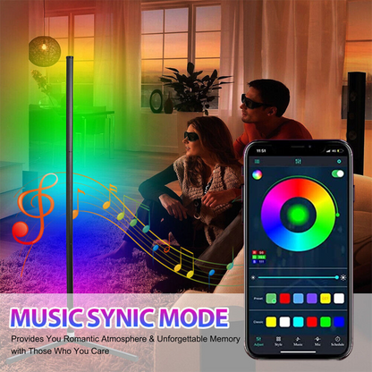 Floor Lamp Light Stand 160CM RGB LED Corner Gaming Room Decor APP+Remote Control