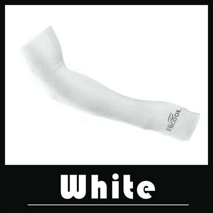 UV Protection Covers Cycling Golf 3 Pairs Cooling Sport Arm Stretch SleevesWhite