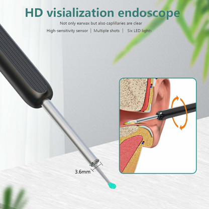 Cleaning Pick Tool LED Light Scoop Ear Wax Remover Ear Cleaner Removal Camera