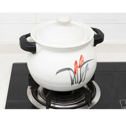 Anti Scald Pot Handle Silicone Grip Protectors Heat Resistant Black 2x Medium