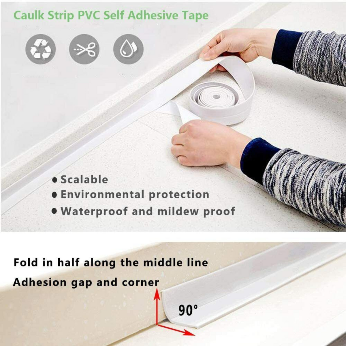 Sealing Tape Self Adhesive Waterproof Self Adhesive Kitchen Bathroom Strip