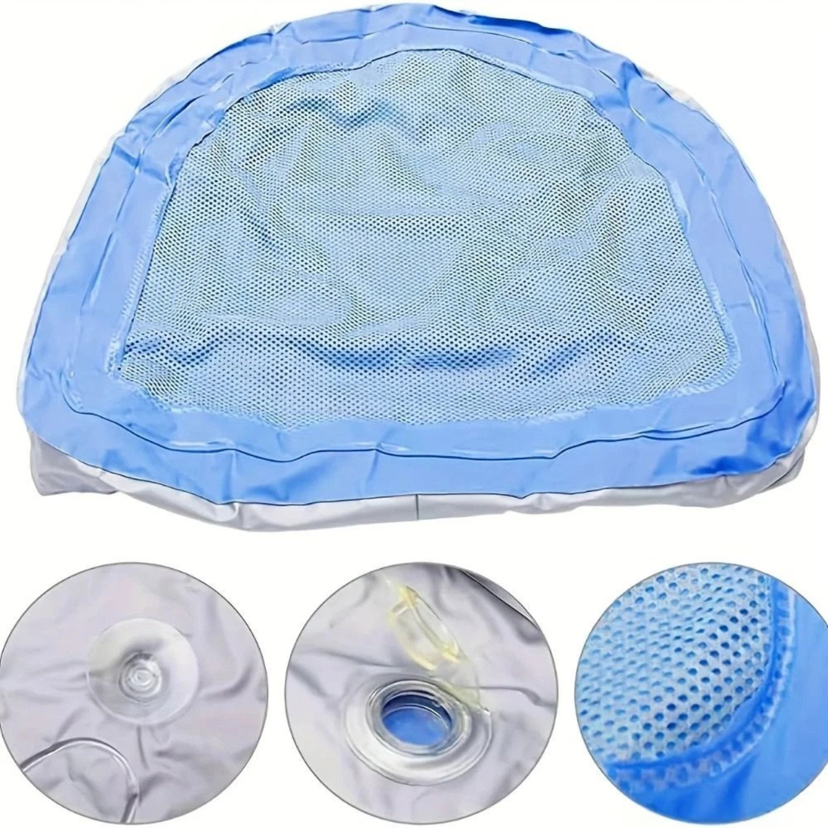 Inflatable Spa Booster Cushion Hot Tub Support Seat Pillow Pad Blue