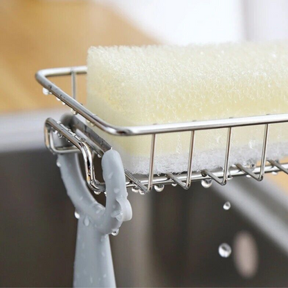 Silver Holder Racks Storage Organizer Kitchen Sink Faucet Shelf Sponge Dish Rack