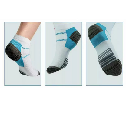 1 Pair L/XL Compression Socks Sleeves Heel Ankle Foot Pain Fasciitis Relief