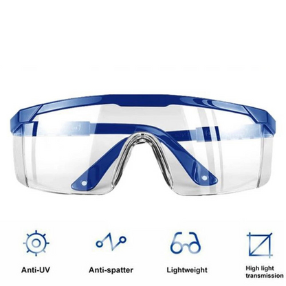 Transparent Blue Lens Safety Glasses Outdoor Sports Clear Eyewear