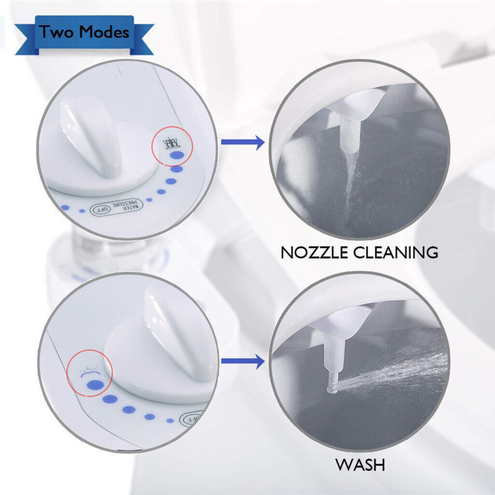 Hygiene Water Wash Clean Unisex Easy Toilet Bidet Seat Attachment Metal Parts