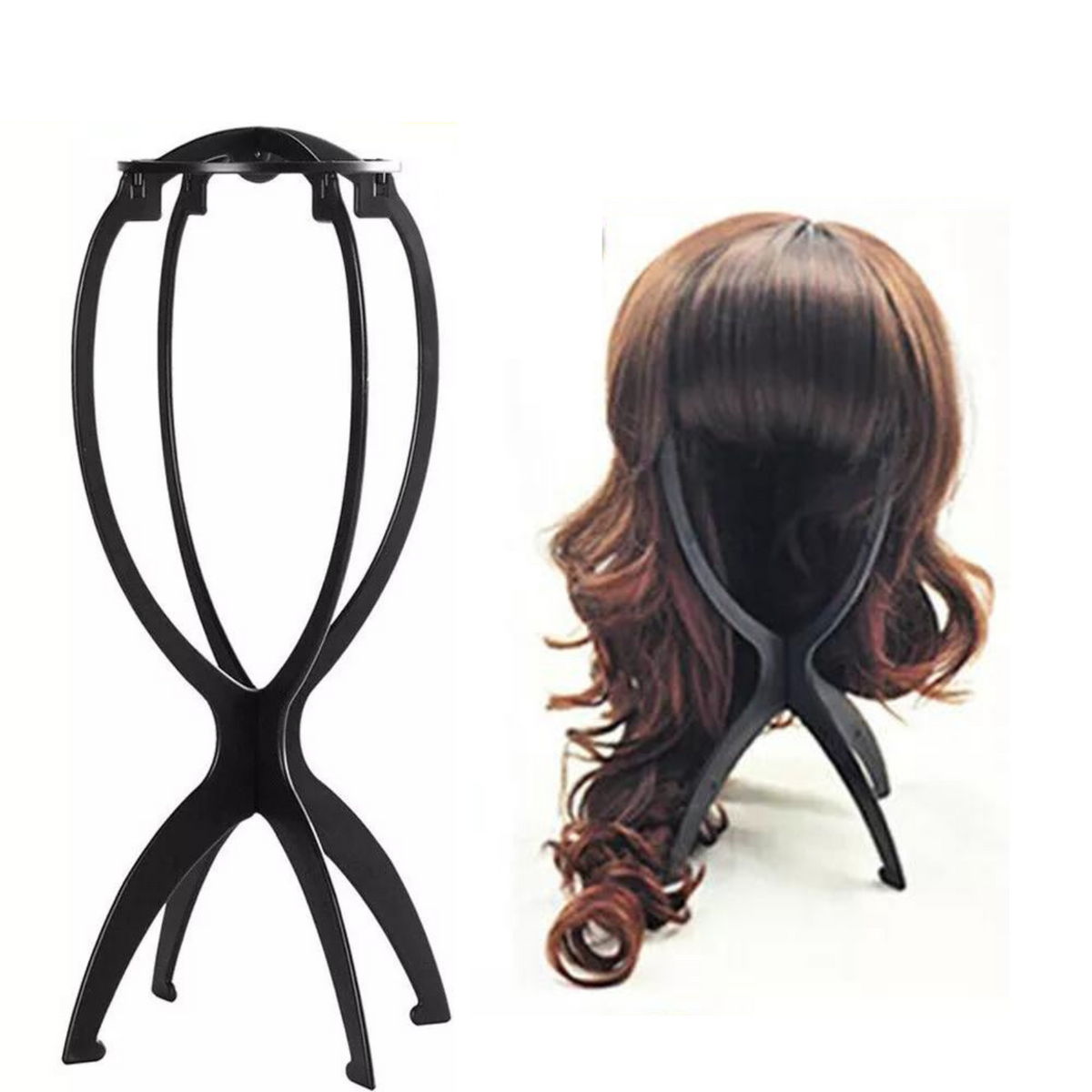 Black Wig Hair Tool Display Holder  Folding Hat Cap Stand Stable