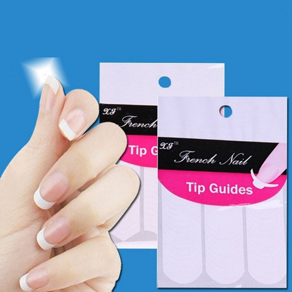 Sticker Strip Manicure Art Stencil Guides French Tip Nail Decoration