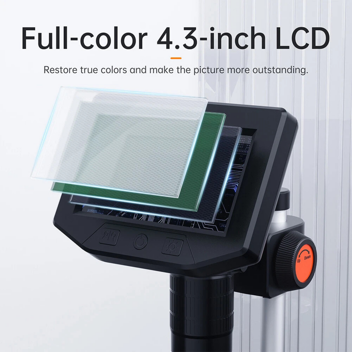 Digital Microscope 4.3" Digital Magnifier 1000x LCD USB Coin Microscope Repair