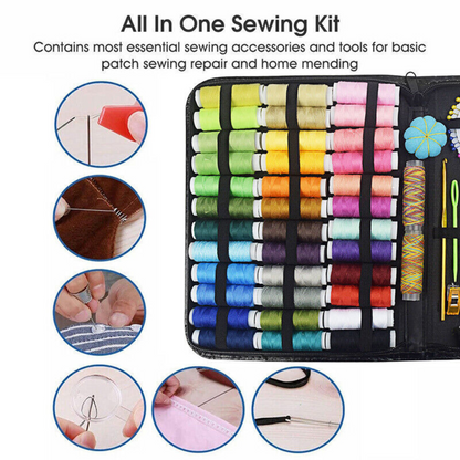 Portable Mini Premium Sewing Kit 183Pcs Travel Home Beginner Emergency