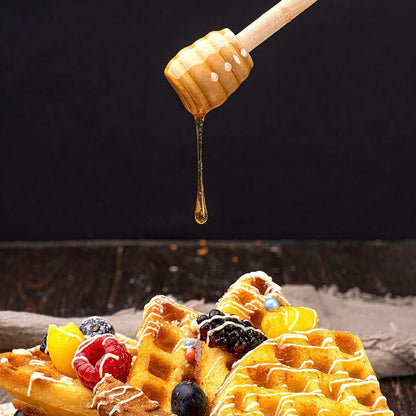 10pcs Wood Stirring Rod 8cm Mini Honey Dipper Wooden Drizzler Spoon