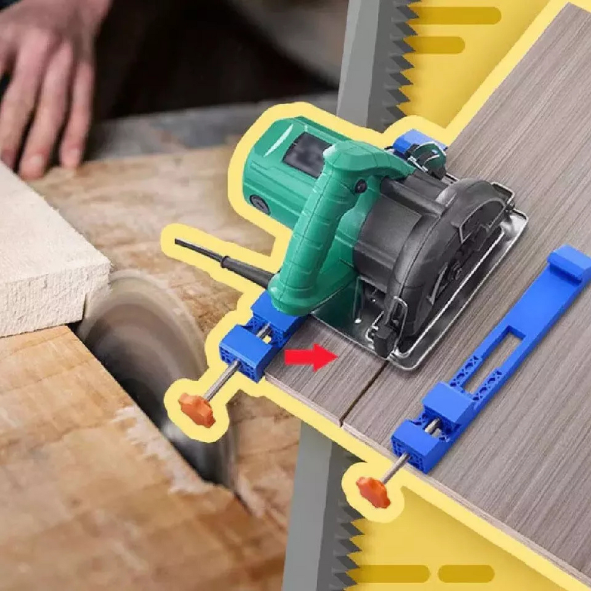 Circular Saw Milling Positioning Clamp Adjustable Cutting Machine Base Guide