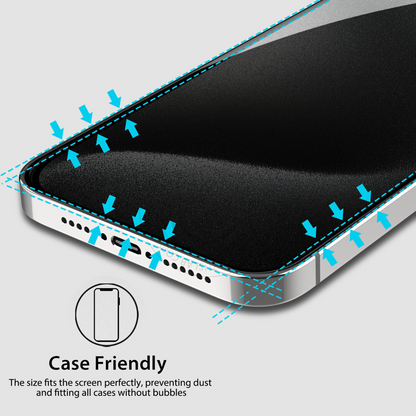 iPhone 15 Pro Max Anti-Spy Full Tempered Privacy Glass Screen Protector