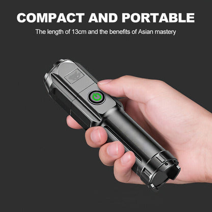 USB Rechargeable 990000LM Waterproof Tactical Flashlight CREE LED Zoomable Torch