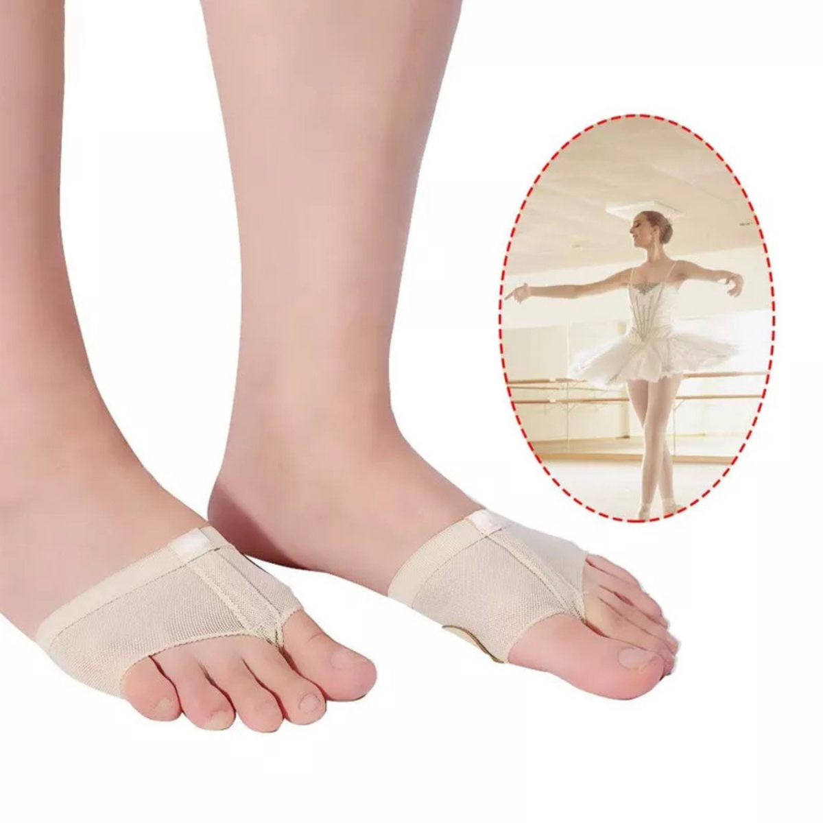 Half Lyrical Shoes Paws Pad Forefoot Cover Ballet Dance Foot Thongs Toe Medium
